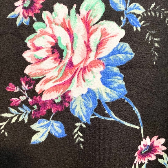 One Clothing Black Floral Long Sleeve Dress - Picture 4 of 5